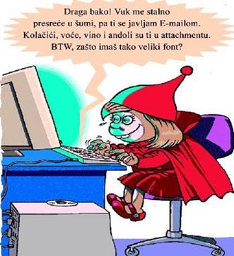 Crvenkapica piše imejl