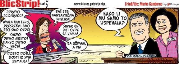 Blic strip; autor: Marko Somborac