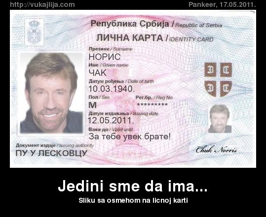 Lična karta Čaka Norisa