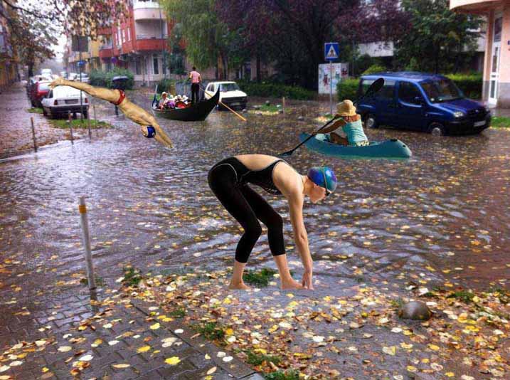 Poplava na Grbavici (autor: Nikola Milenković) Grbavica poplava