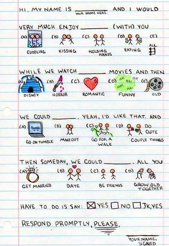 Ljubavno pismo u slikama Love letter Valentines