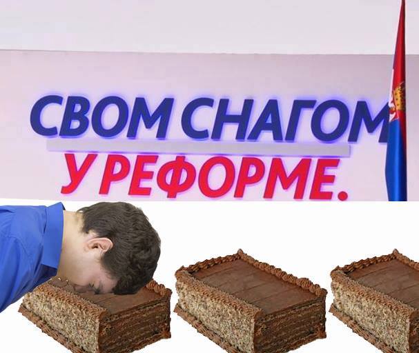 Transliteracija: Svom snagom u reforme Reform-torta