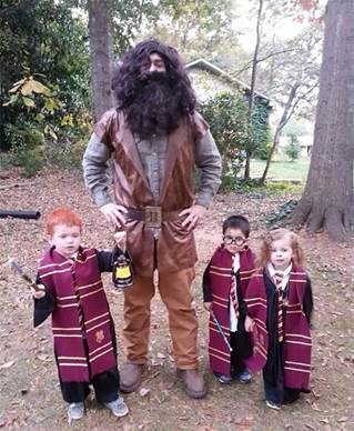 Hagrid, Ron, Hari i Grejnder