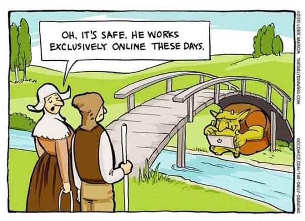 Bezbedno je. Ovih dana radi samo onlajn. Trol ispod mosta